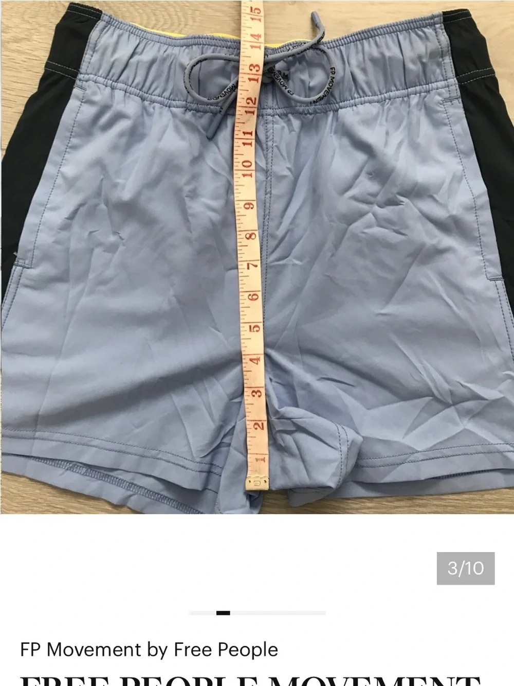 FP MOVEMENT BLUE SHORTS FLAT FRONT ATHLETIC POCKETS WOMENS SMALL